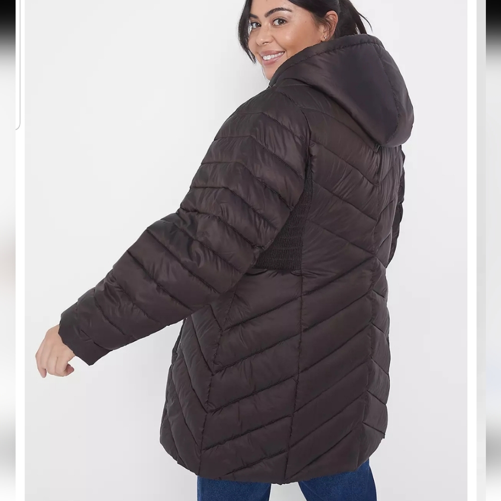 NWT Lane Bryant Prima Packable Ruffer Color Bitter Chocolate Size 18/20 - Picture 4 of 14